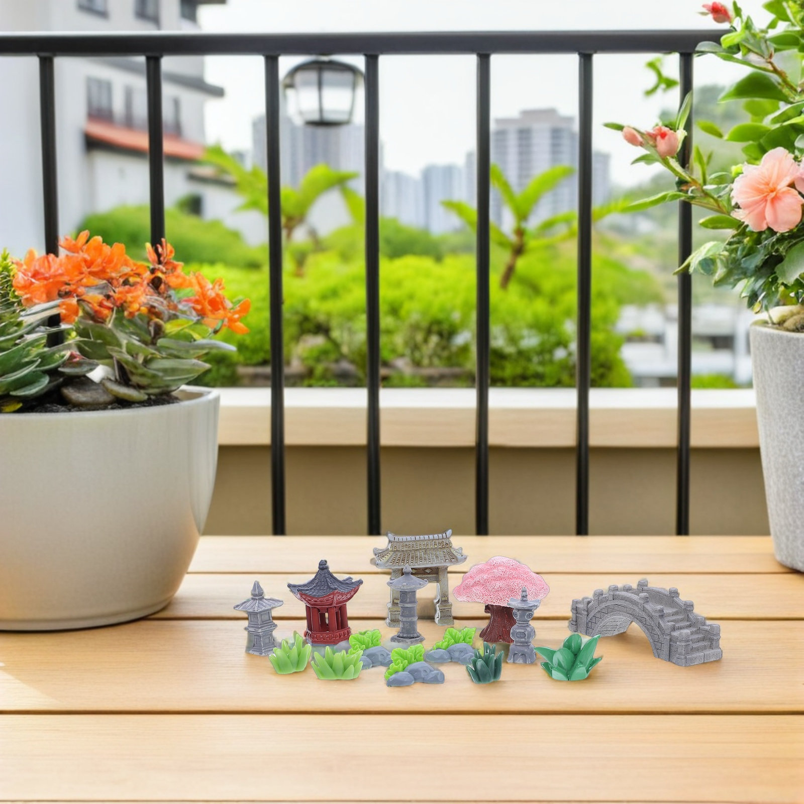 1Set Resin Miniature Landscape - Bonsai Garden Desk 评论和价格