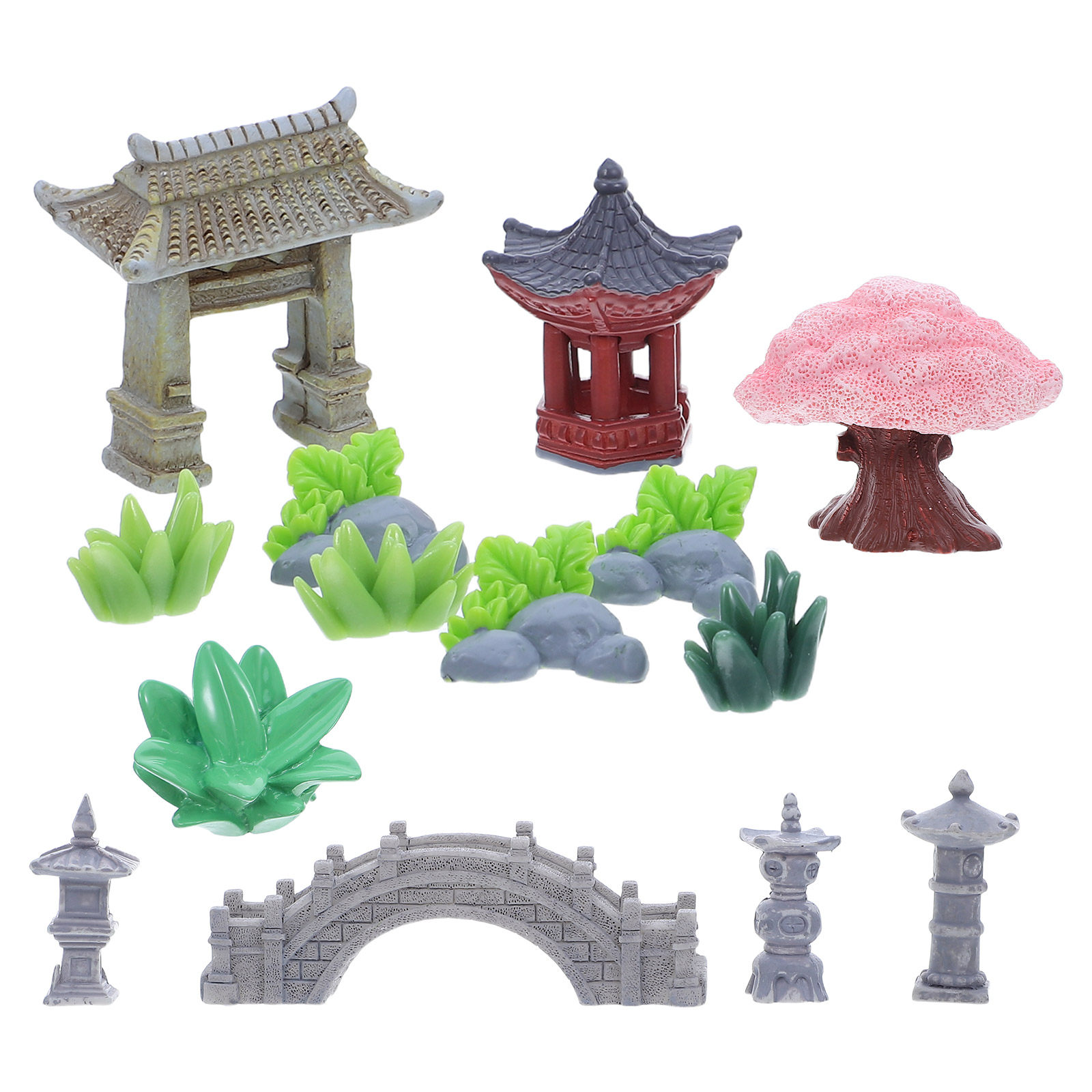 1Set Resin Miniature Landscape - Bonsai Garden Desk 评论和价格