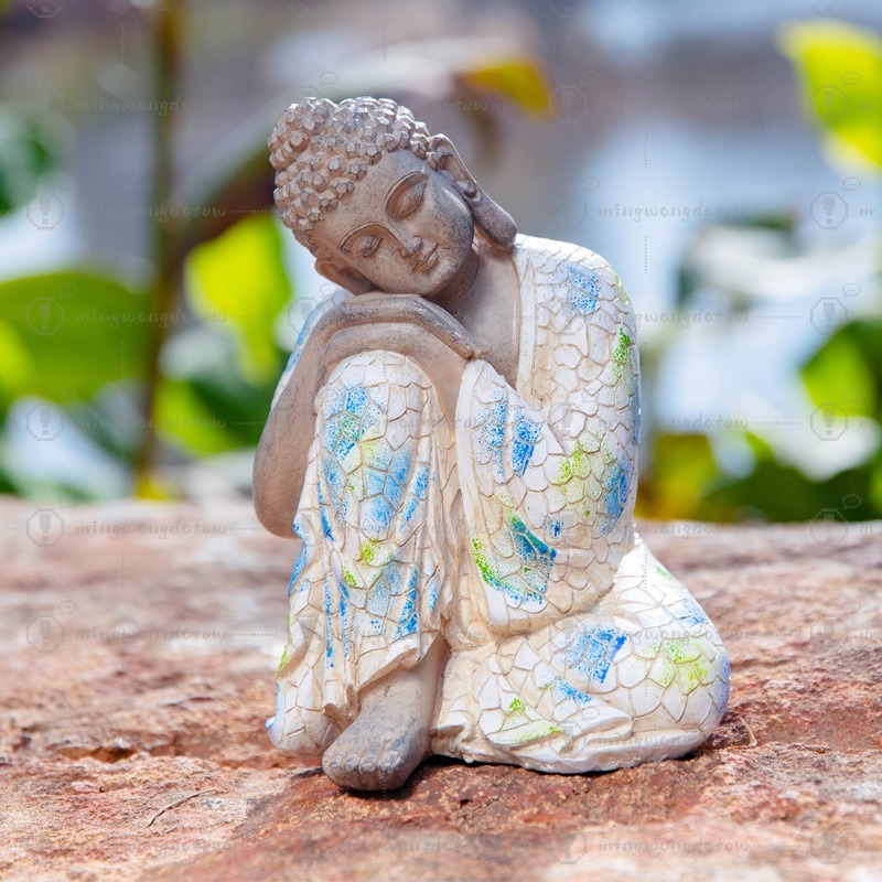 Mini Buddha Statue Ornament, N - Bonsai Garden Usa 评论和价格