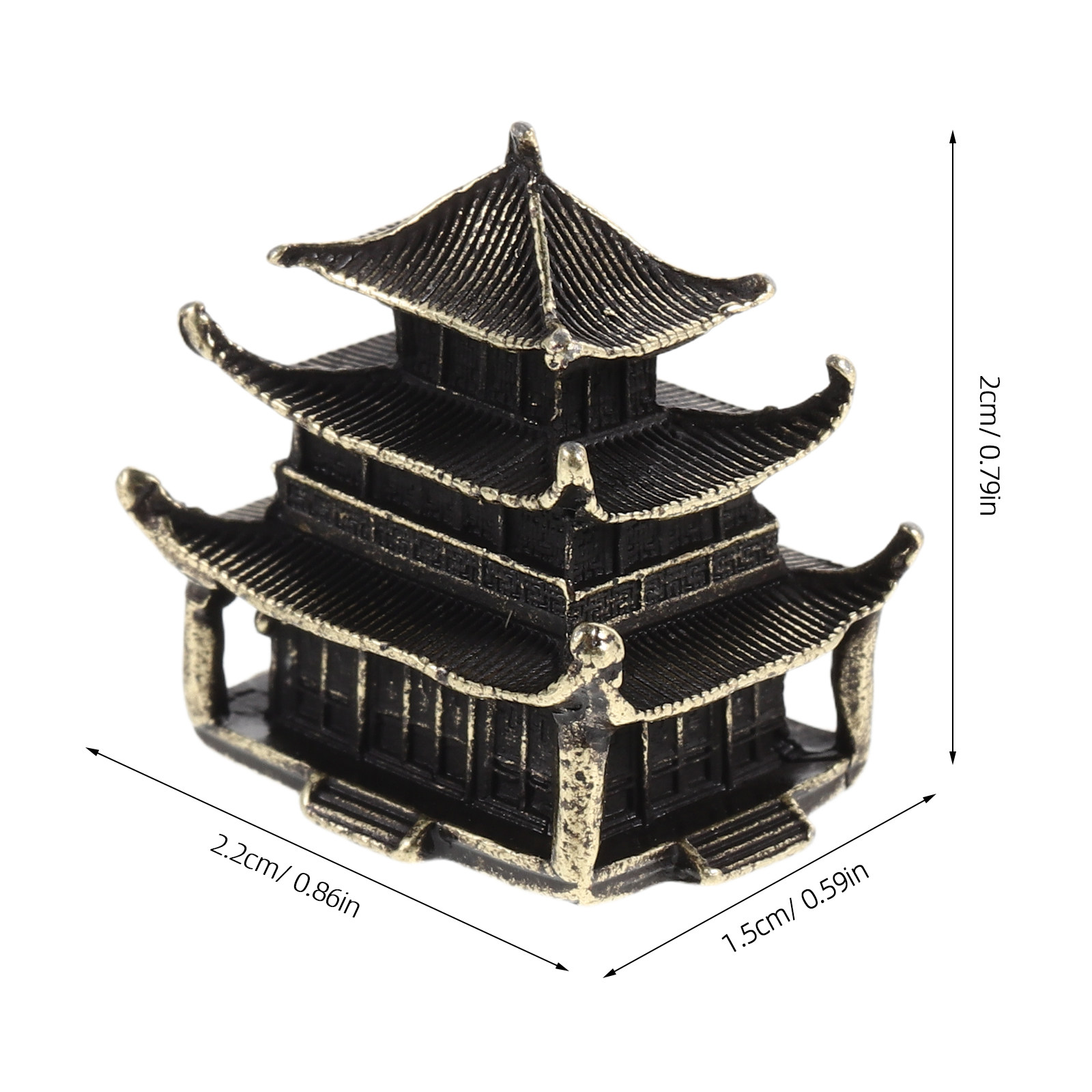 Mini Brass Pagoda Sculpture An - Bonsai Garden Desk 评论和价格
