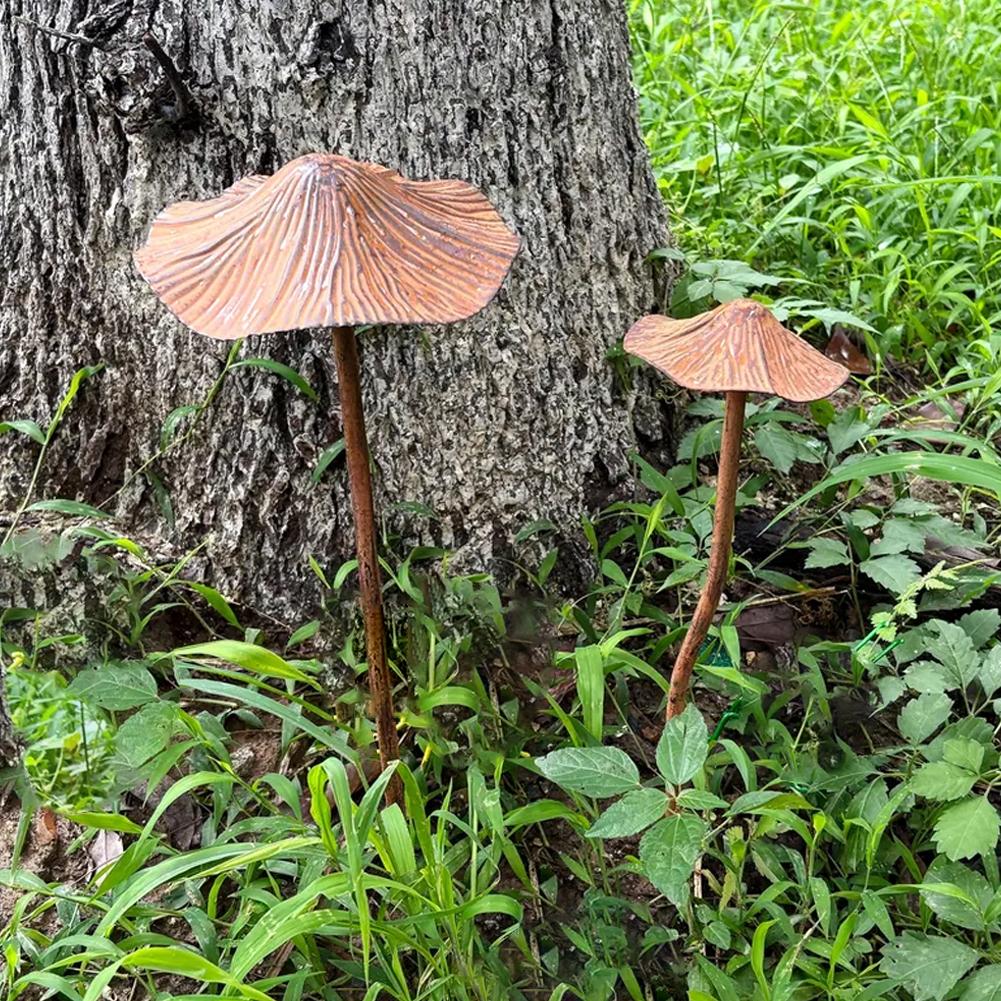 Retro Metal Rusty Mushroom Gar - Bonsai Garden Usa 评论和价格