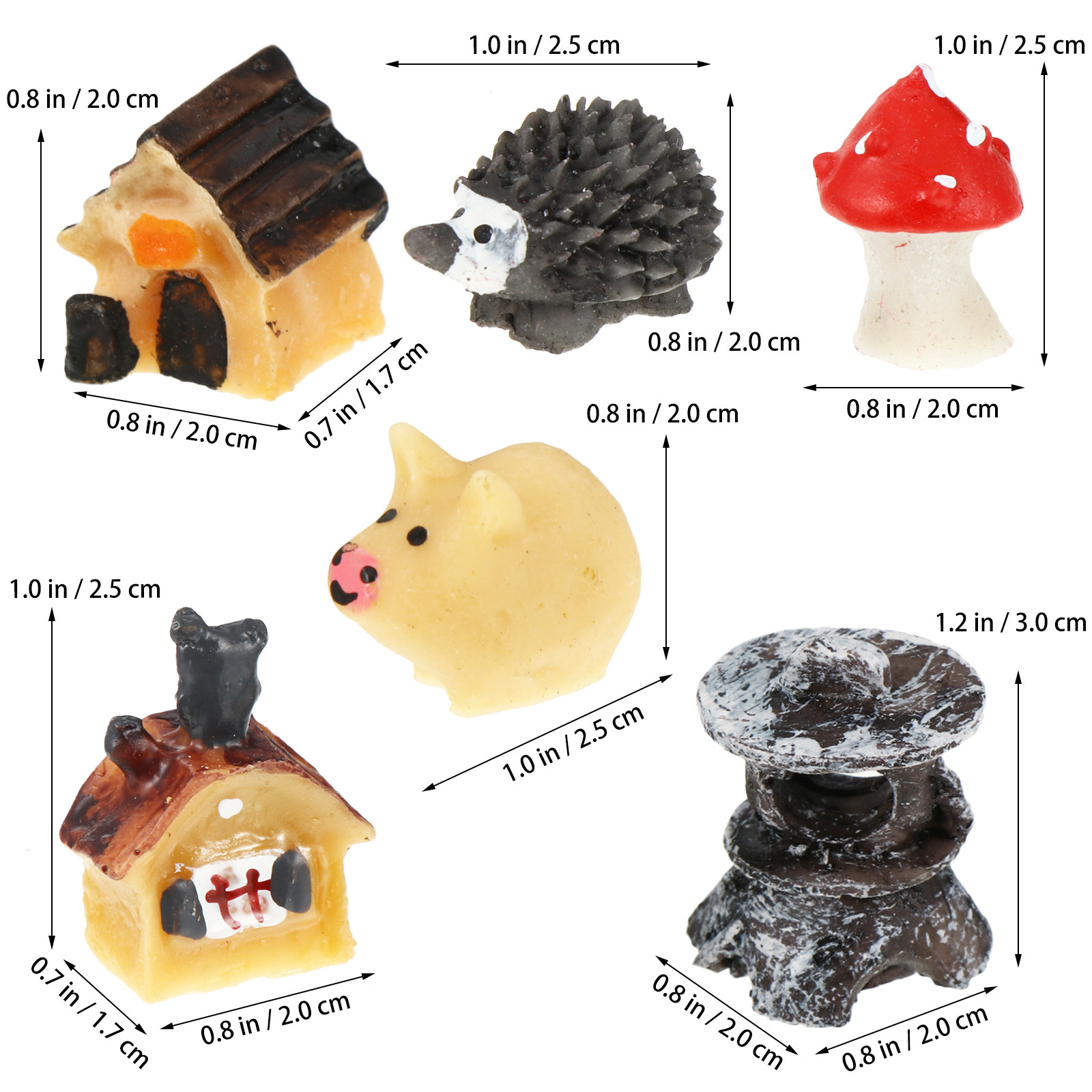 30Pcs Resin Mini Succulent Dec - Bonsai Garden Desk 评论和价格