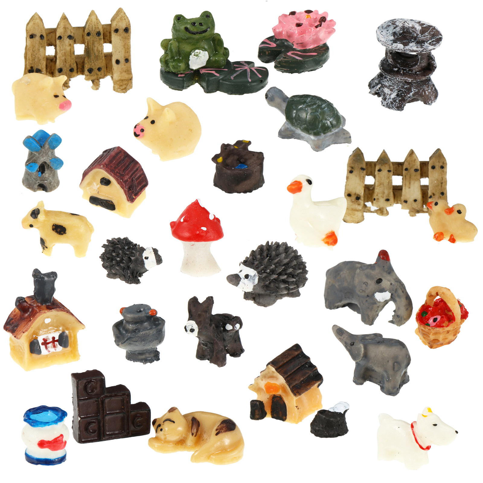 30Pcs Resin Mini Succulent Dec - Bonsai Garden Desk 评论和价格