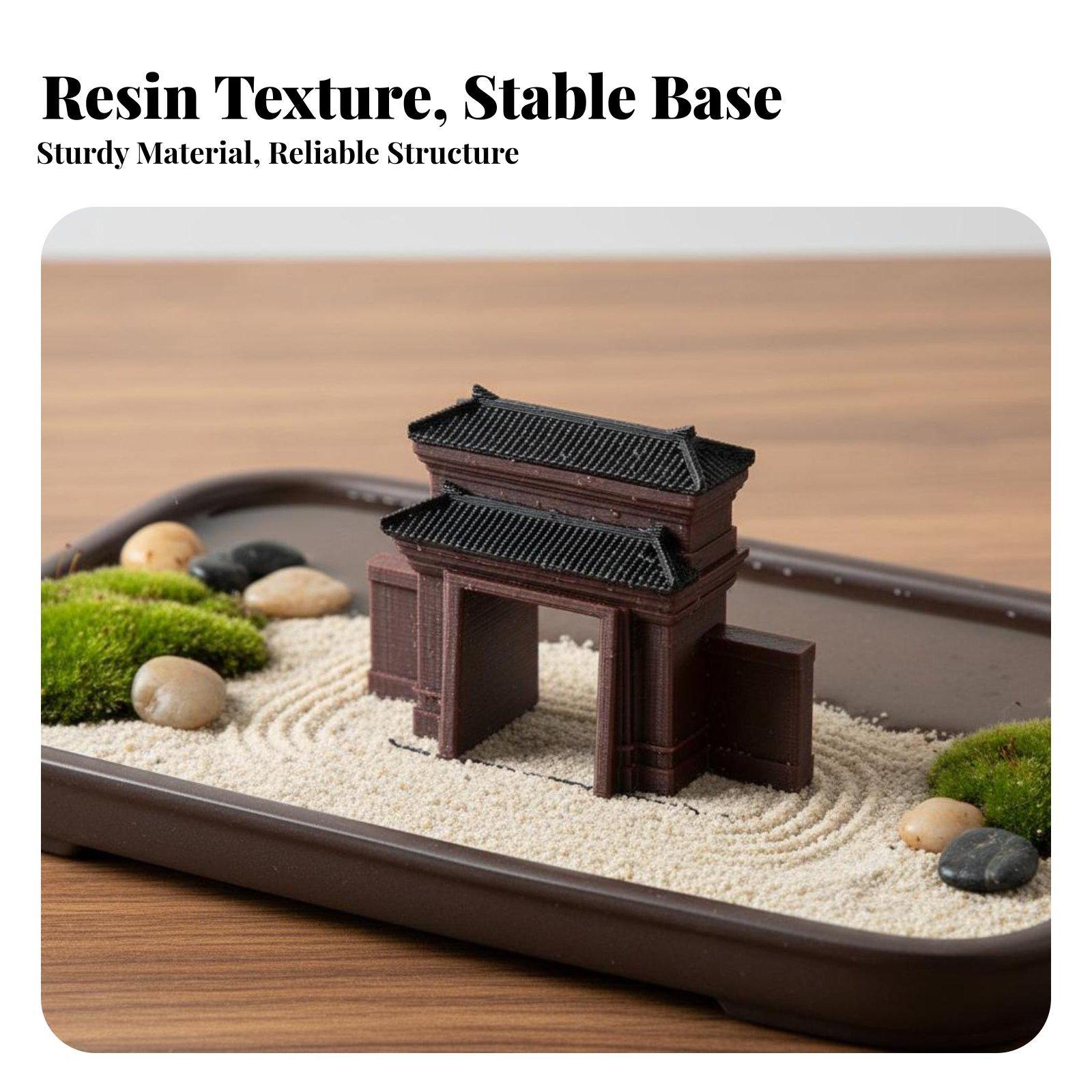 Handcrafted Resin House Figuri - Bonsai Garden Desk 评论和价格