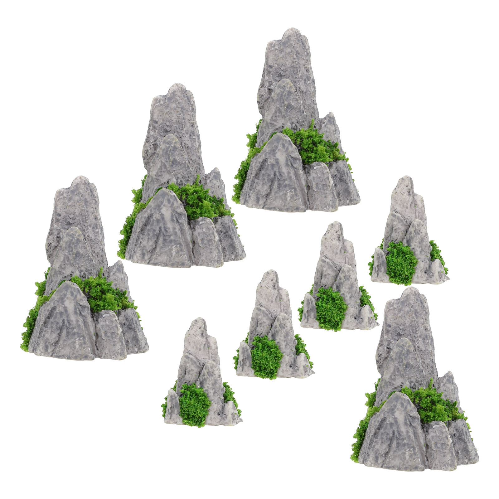 8Pcs Mini Resin Rockery Orname - Bonsai Garden Desk 评论和价格