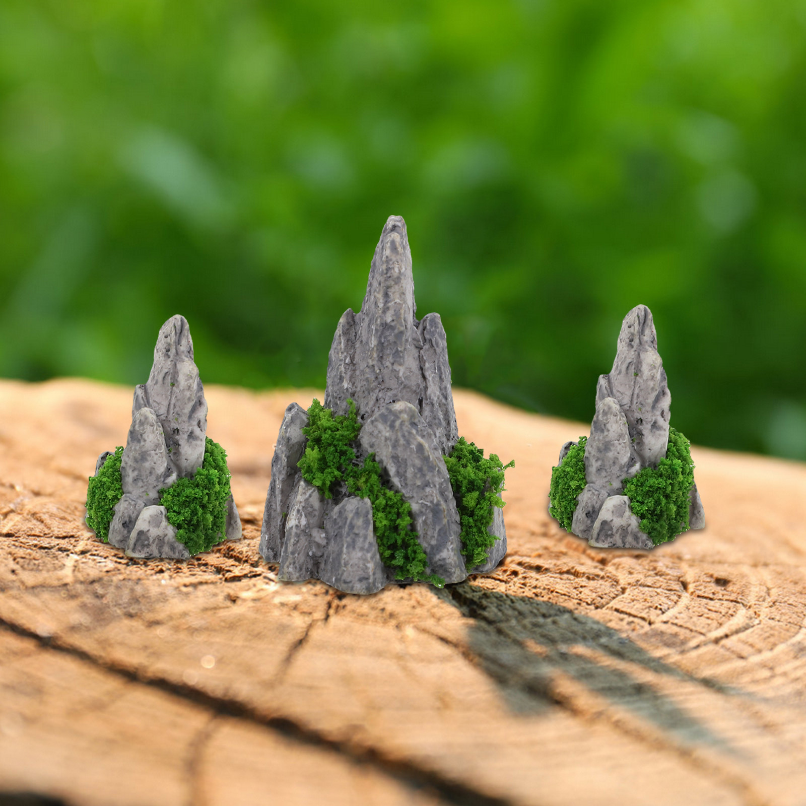 8Pcs Mini Resin Rockery Orname - Bonsai Garden Desk 评论和价格